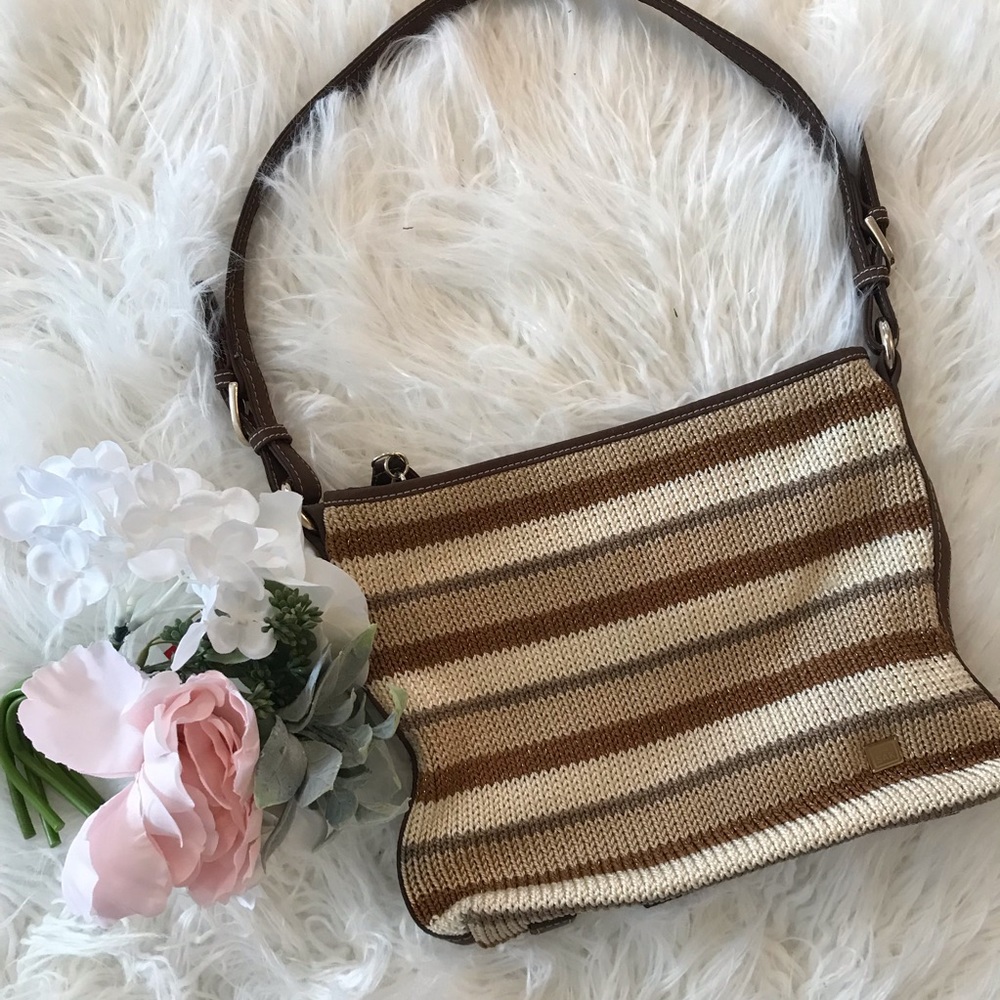 The Sak Metallic Brown Cream Purse Bag Handbag